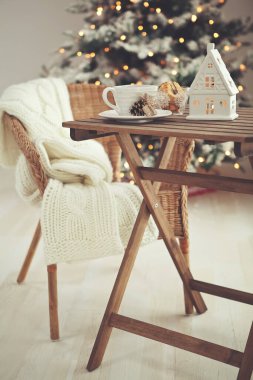 Noel evi dekorasyonu, güzel tatil dekorasyonu.. 