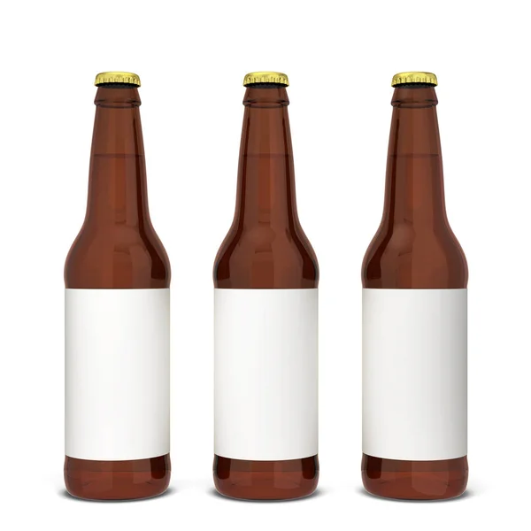 Una Botella Cerveza Ilustración Aislada Sobre Fondo Blanco —  Fotos de Stock