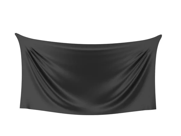 Bandeira Pano Branco Ilustração Isolado Fundo Branco — Fotografia de Stock
