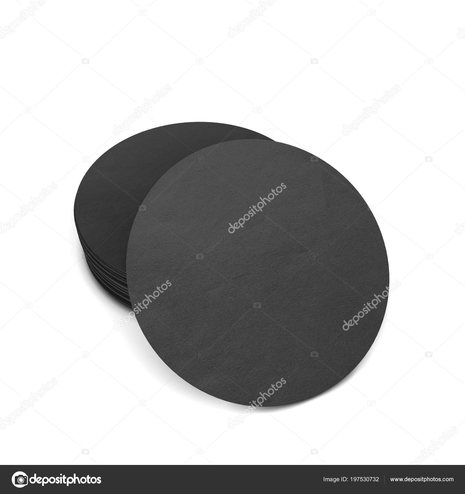 Blank Coasters Template Illustration Isolated White Background Stock Photo Blank Coasters Template Illustration Isolated White Background Stock Photo