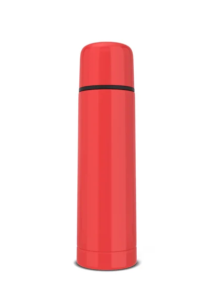 Thermos Voor Warme Dranken Illustratie Geïsoleerd Witte Achtergrond — Stockfoto