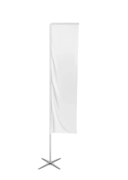 Blank Rektangel Flag Banner Illustration Isoleret Hvid Baggrund - Stock-foto