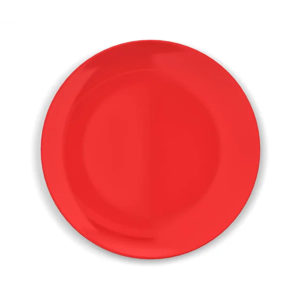 Empty Plate Illustration Isolated White Background — Stock Photo, Image