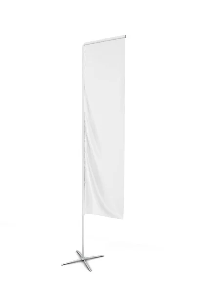 Tom Rektangel Flag Banner Illustration Isolerade Vit Bakgrund — Stockfoto