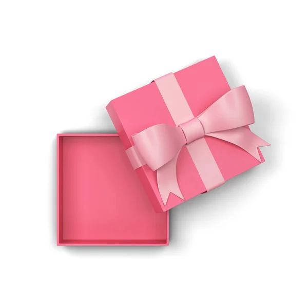 Άνοιξε Δώρο Κουτί Πολύχρωμα Φιόγκο Και Κορδέλα Απεικόνιση Που Απομονώνονται — Φωτογραφία Αρχείου