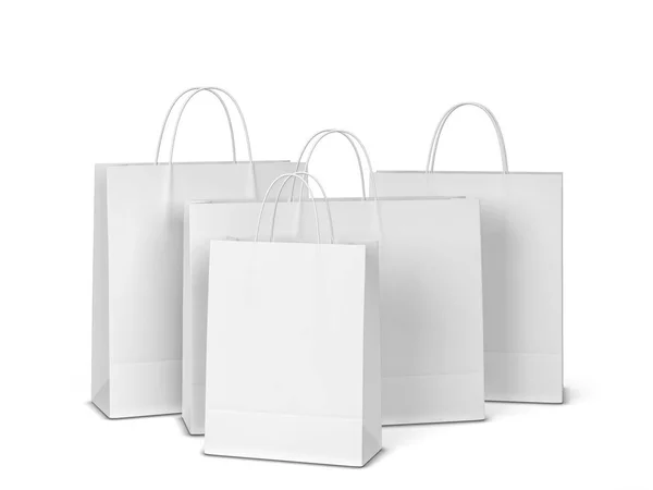 Blank Shopping Bag Mockup Illustration Isolated White Background — Stock Photo, Image