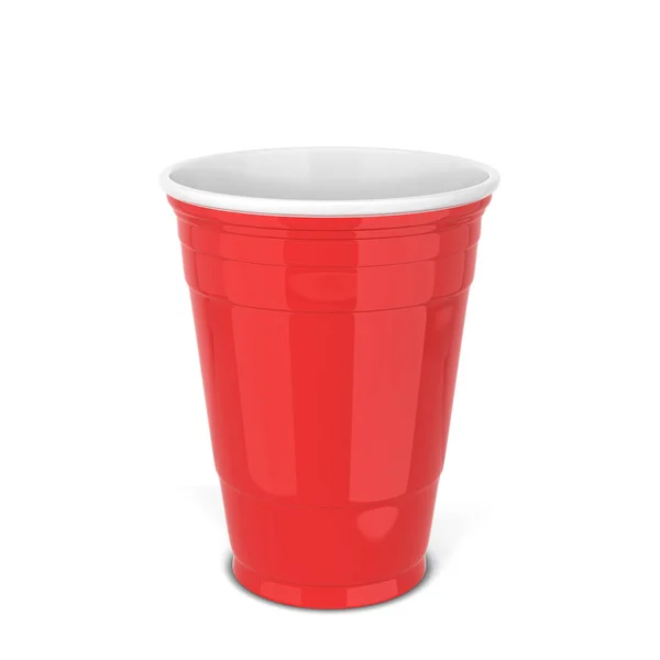 Plast Party Cup Illustration Isolerade Vit Bakgrund — Stockfoto