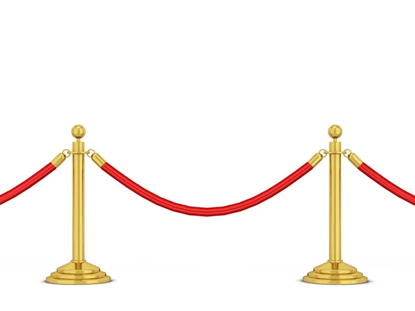 Metal Stanchions Row Illustration Isolated White Background — Stock Photo, Image