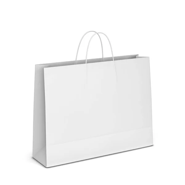 Blanco Boodschappentas Model Illustratie Geïsoleerd Witte Achtergrond — Stockfoto