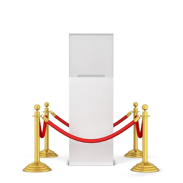 Stanchions Podio Illustrazione Isolata Sfondo Bianco — Foto Stock