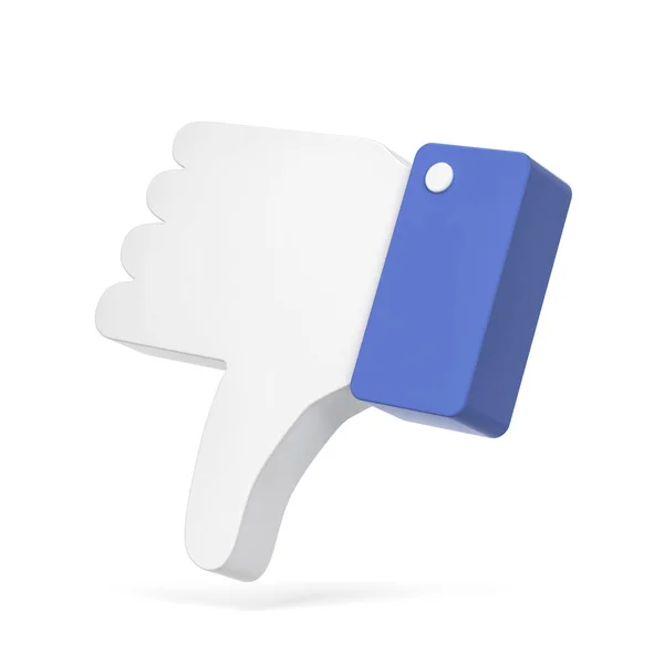 Подобається Палець Вниз Символ Соціальної Мережі Ілюстрація Ізольована Білому Тлі — стокове фото