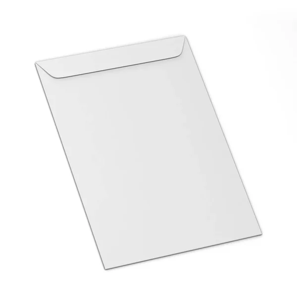 Blanco Papier Envelop Illustratie Geïsoleerd Witte Achtergrond — Stockfoto