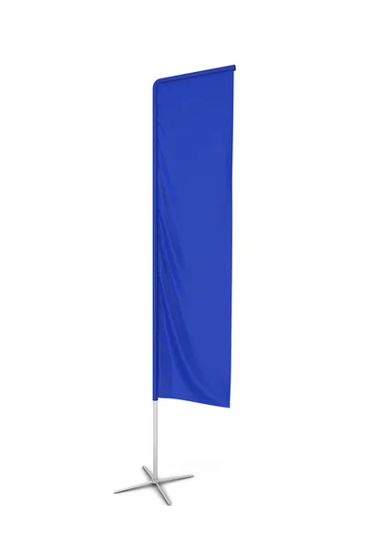 Blank Rektangel Flag Banner Illustration Isoleret Hvid Baggrund - Stock-foto