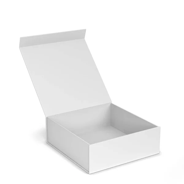 Pacote Caixa Branco Ilustração Isolado Fundo Branco — Fotografia de Stock