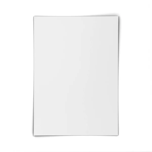 Blanco Vel Papier Illustratie Geïsoleerd Witte Achtergrond — Stockfoto