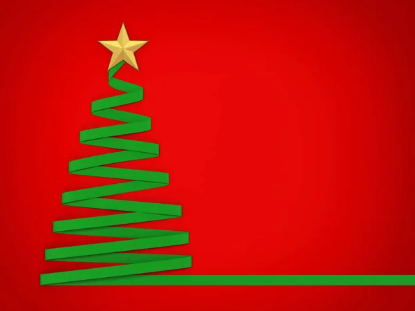 ペーパー スタイル クリスマス ツリーの星 イラストレーション — ストック写真