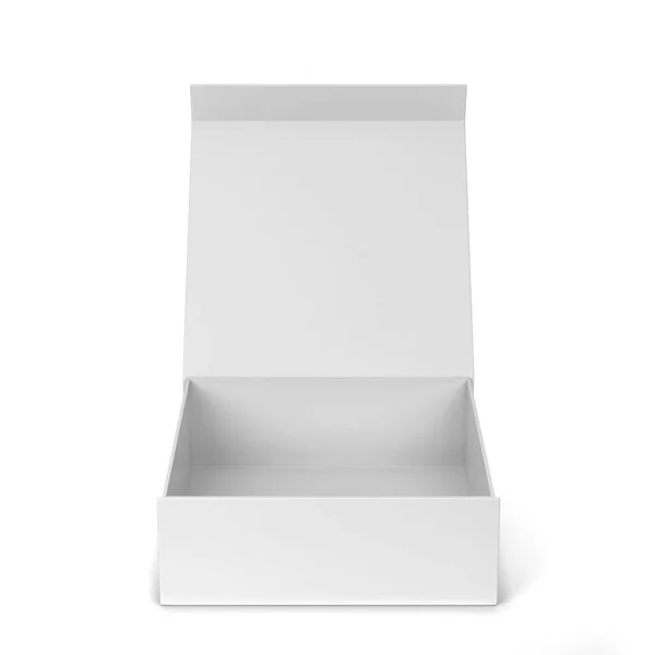Blank Box Package Illustration Isolated White Background — Stock Photo, Image