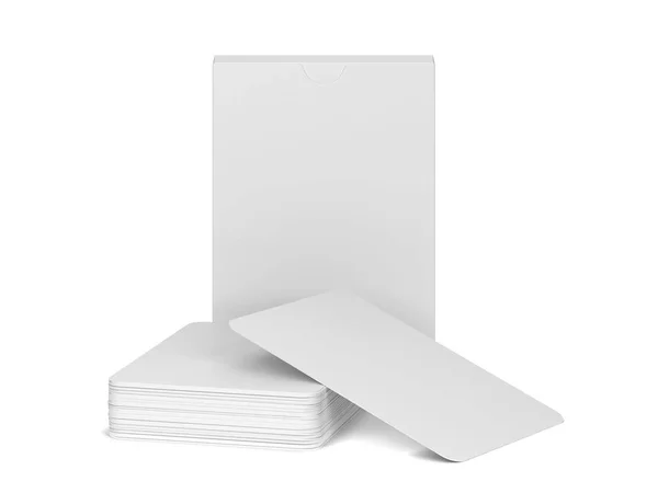 Jogar Mockup Cartas Ilustração Isolado Fundo Branco — Fotografia de Stock