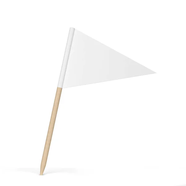 Blank Toothpick Flag Illustration Isolated White Background — Stock Photo, Image