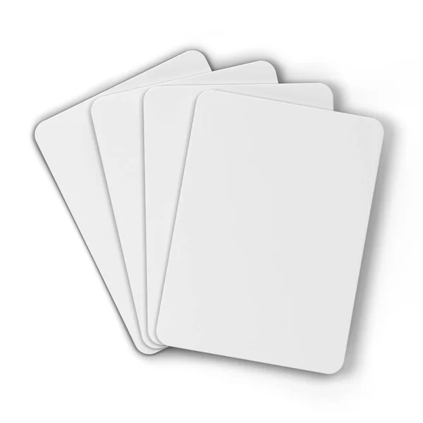 Carte Gioco Vuote Poker Altri Giochi Illustrazione Isolata Sfondo Bianco — Foto Stock