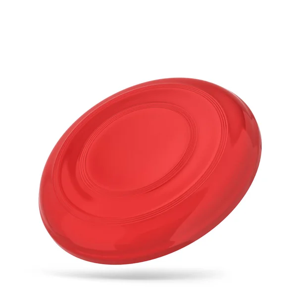 Mockup Frisbee Bianco Illustrazione Isolata Sfondo Bianco — Foto Stock