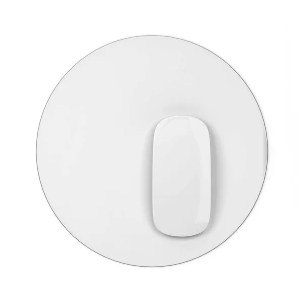 Blank Modern Computer Mouse Pad Mockup Illustration Isolated White Background — Stock Photo, Image