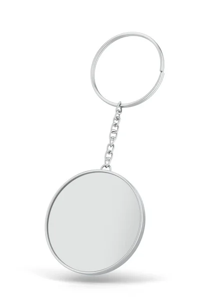 Blank metallic keychain mockup — Stock Photo, Image