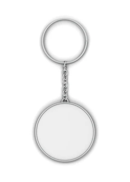 Blank metallic keychain mockup — Stock Photo, Image