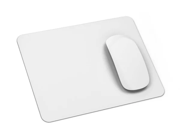 Mouse del computer moderno vuoto con pad mockup — Foto Stock