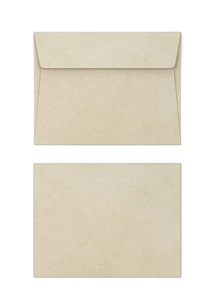 Prázdný papír obálka maketa — Stock fotografie