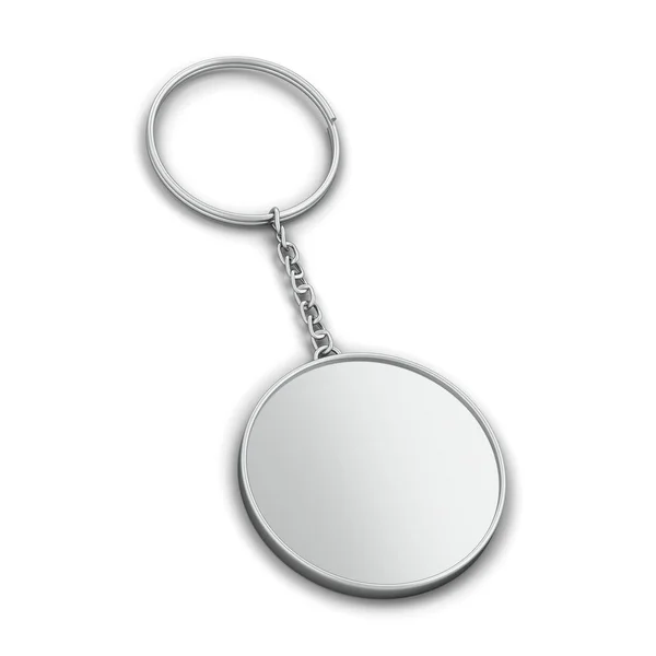 Blank metallic keychain mockup — Stock Photo, Image