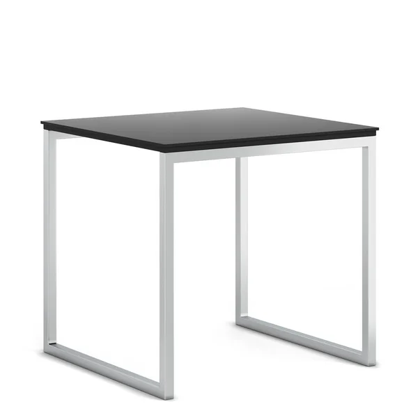 Минималистичный современный стол с металлическими ногами — стоковое фото