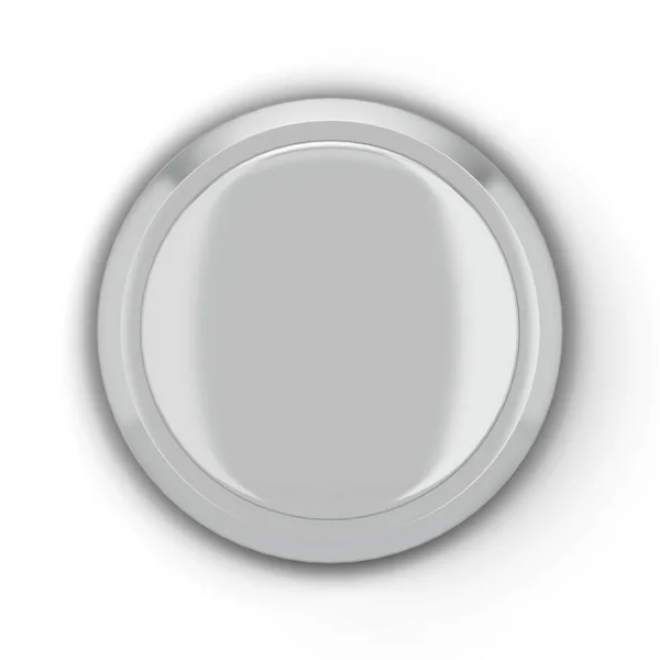 空白の丸いプッシュ ボタン — ストック写真