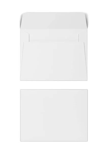 Modello di busta di carta bianca — Foto Stock