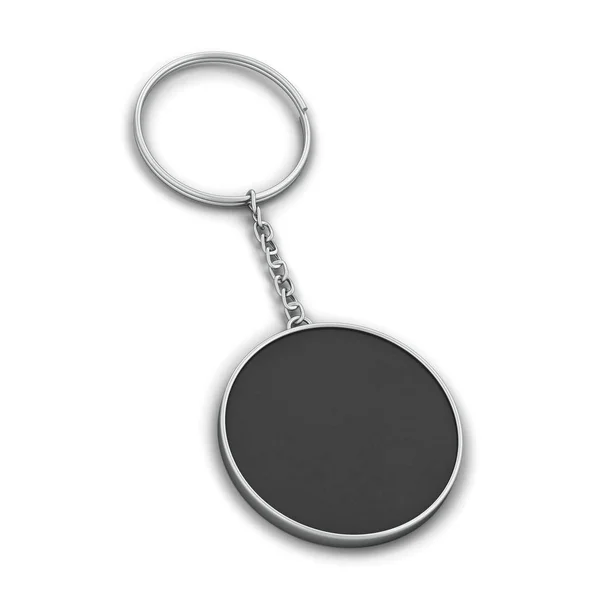 Blank metallic keychain mockup — Stock Photo, Image