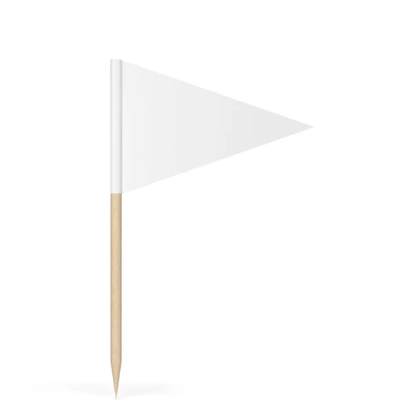 Bandeira de palito de dentes em branco — Fotografia de Stock