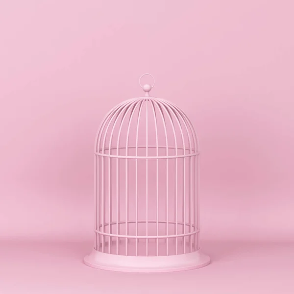 Gaiola de pássaro decorativa fechada — Fotografia de Stock