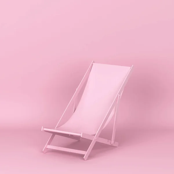 Einzelner Liegestuhl zum Entspannen am Strand — Stockfoto