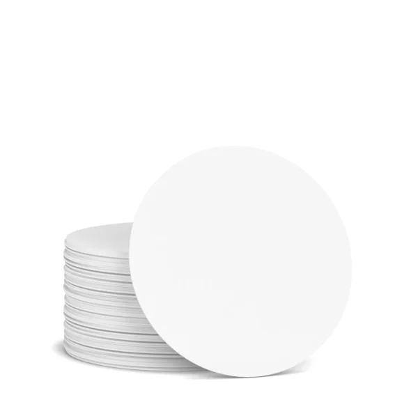 Blank Beer Coasters Mockup Illustration Isolated White Background — 스톡 사진