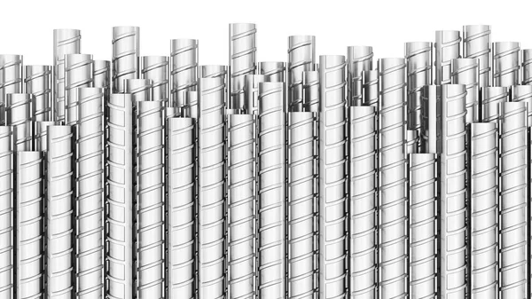 Steel Reinforced Bars Illustration Isolated White Background — Stock Photo, Image