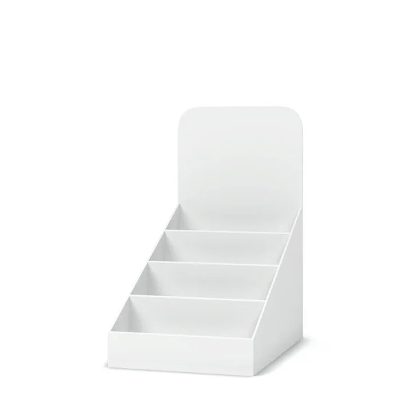 空白纸板显示模型 3D在白色背景上孤立的图解 — 图库照片