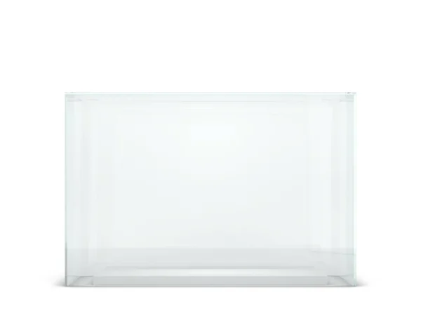 空玻璃器皿陈列 3D在白色背景上孤立的图解 — 图库照片