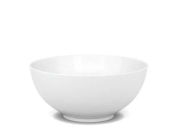 Pusta Ceramiczna Miska Ilustracja Izolowana Białym Tle — Zdjęcie stockowe