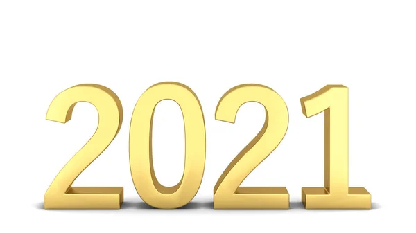 Text 2021 Neujahrszeichen Illustration Isoliert Auf Weißem Hintergrund — Stockfoto