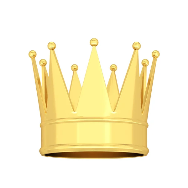 王冠だ 白地に隔離された3Dイラスト — ストック写真