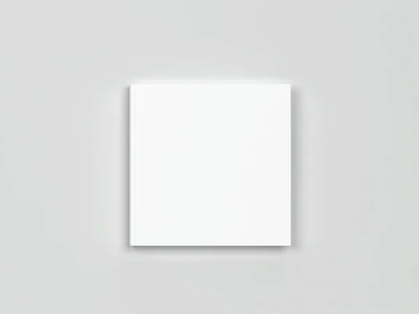 ブランクブックカバーモックアップ 灰色の背景の3Dイラスト — ストック写真