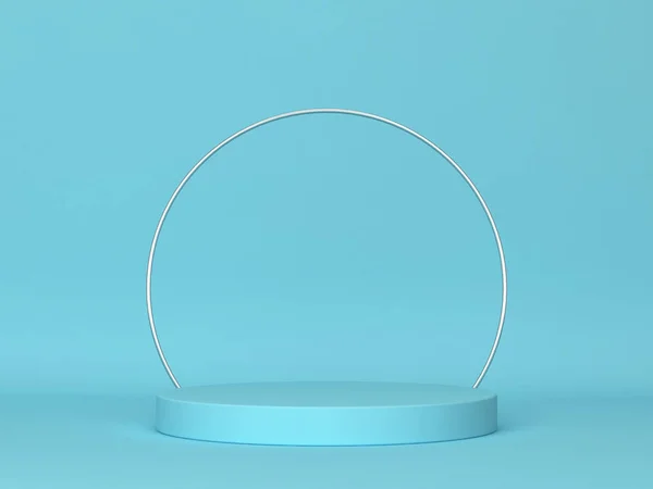 Podium Met Een Rond Frame Minimale Scène Illustratie — Stockfoto