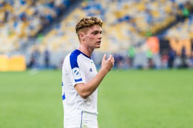 Kiev, Ukrayna - 03 Ağustos 2018 Viktor Tsugankov portraitl. Ukrayna Premier Ligi maç Dinamo Kiev Shakhtar Donetsk Dinamo Kiev Stadyumu'nda.