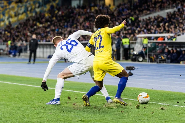 UEFA Europa League fotbalový zápas Dynamo Kyjev Chelsea, březen — Stock fotografie