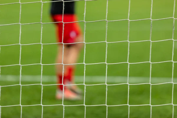 Soccer net in focus — Stock Photo, Image